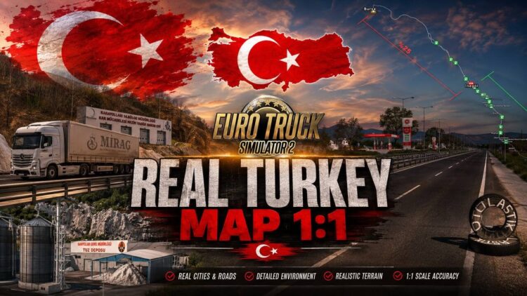 Real Turkey Map 1:1 ETS2 1.60