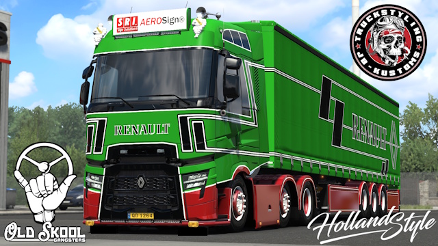 JBK Skin multicolor combo SCS Renault T-Range + SGD Trailer