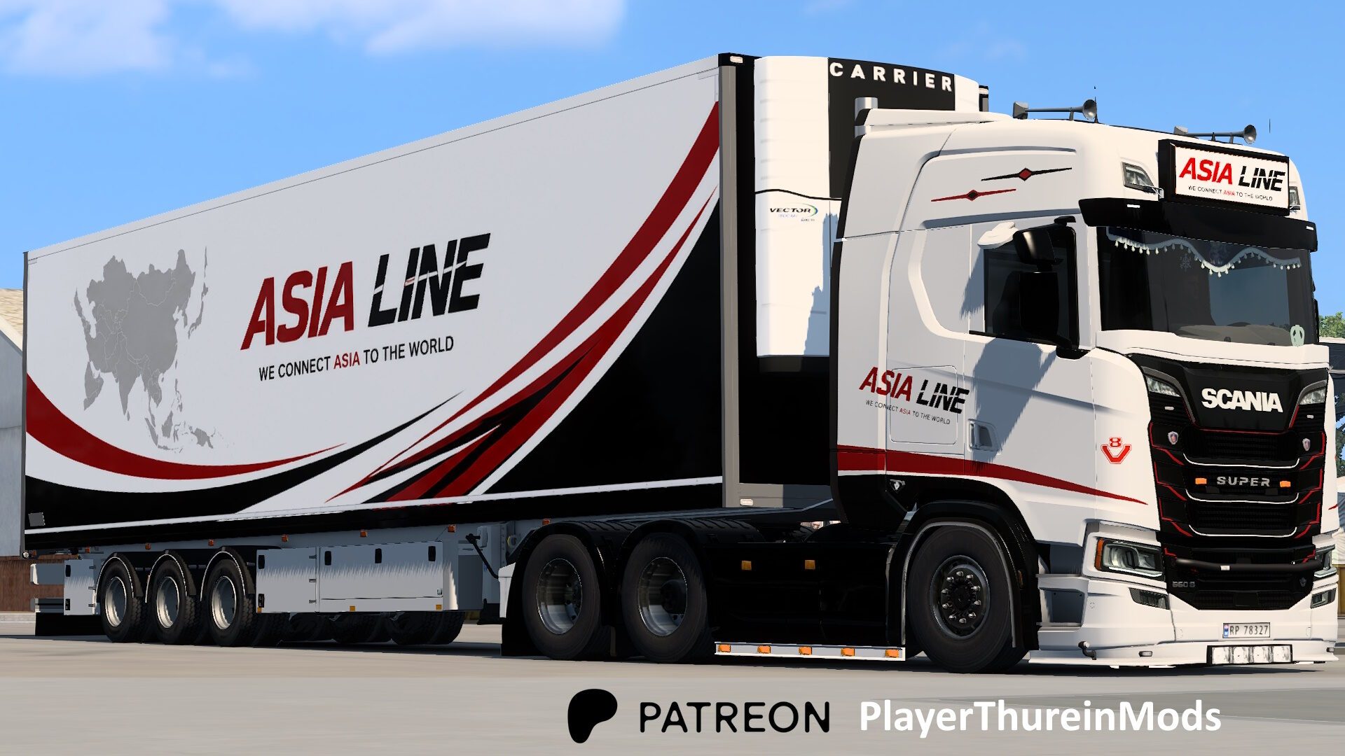 ETS2 Asia Line Combo Skin for Scania S –1.60 Compatibility Update