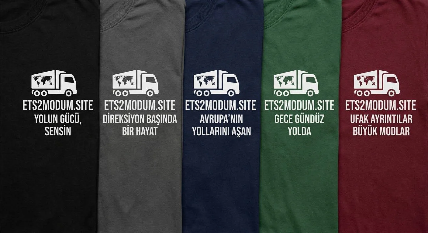 Yollara Damganızı Vurun: Resmi Ets2modum.site Tişörtleri Yayında!