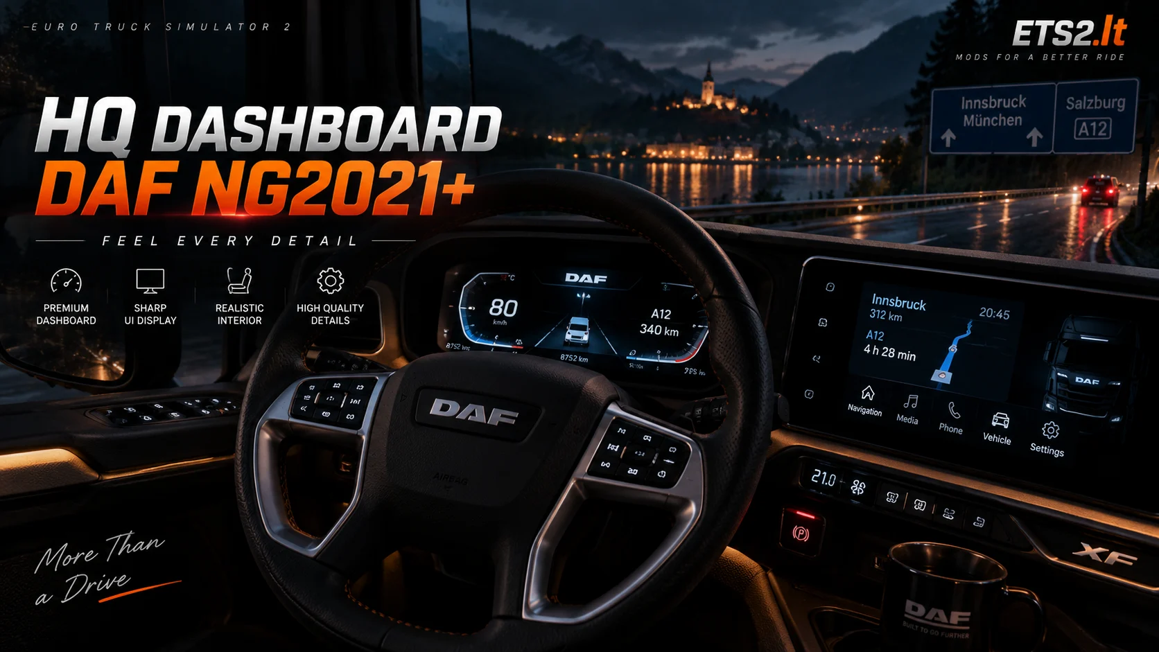 [1.61] High Quality Dashboard DAF NG2021+ – V2.13