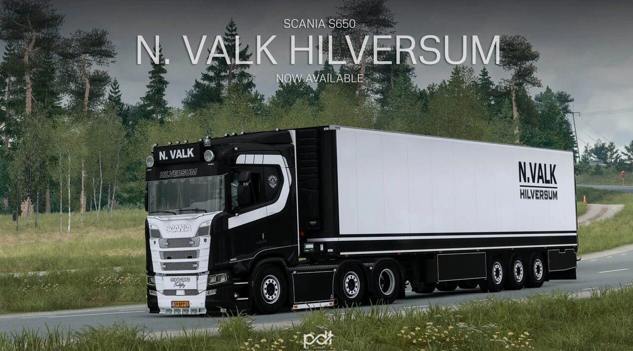 Scania S650 + N. Valk Trailer v1.0 Mod
