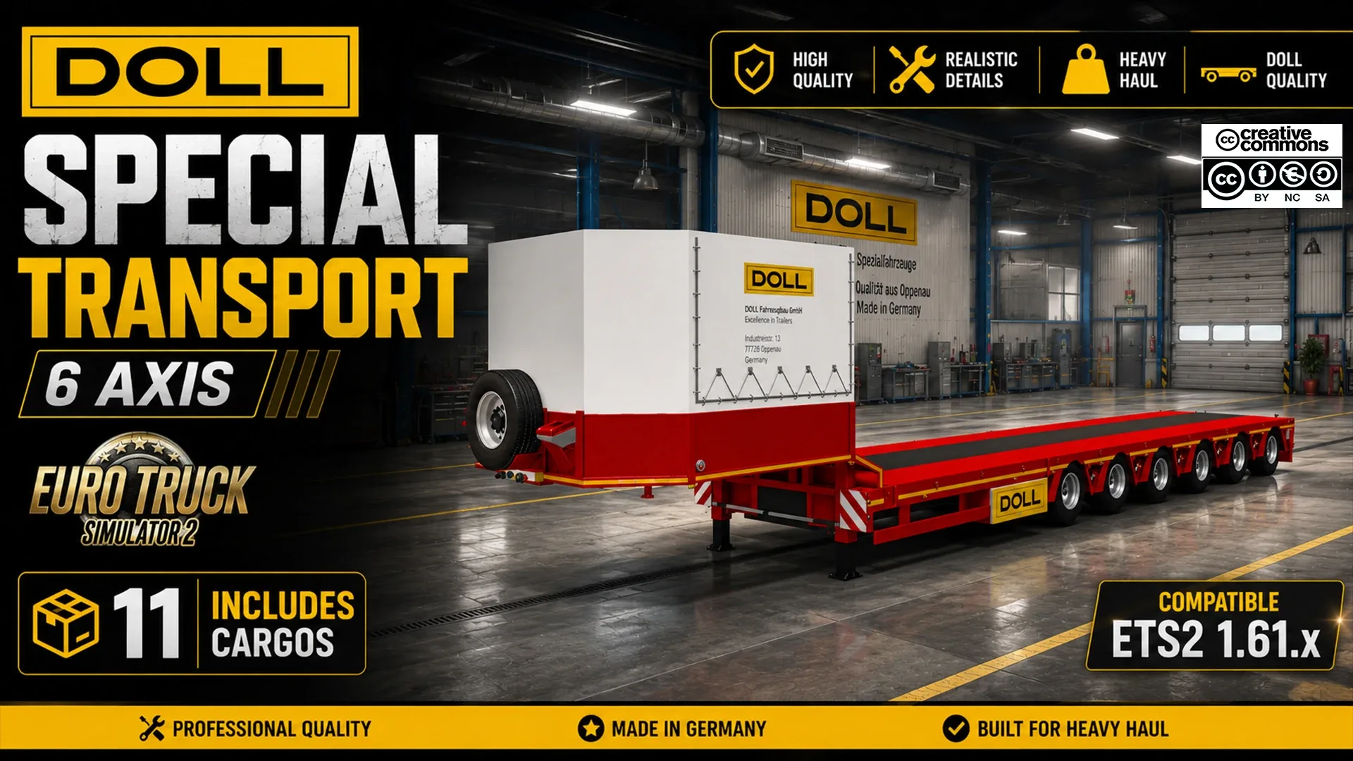 DOLL SPECIAL TRANSPORT TRAILERS v5.0 ETS2 1.60-1.61.x