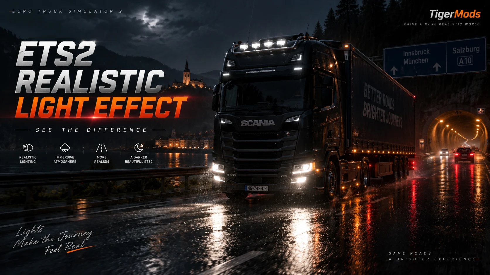 [1.61] ETS2 Realistic Light Effect – V2.4.9.14