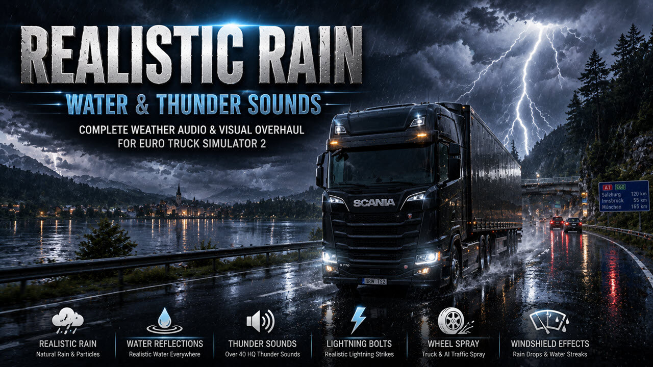 Realistic Rain & Water & Thunder Sounds V10.6
