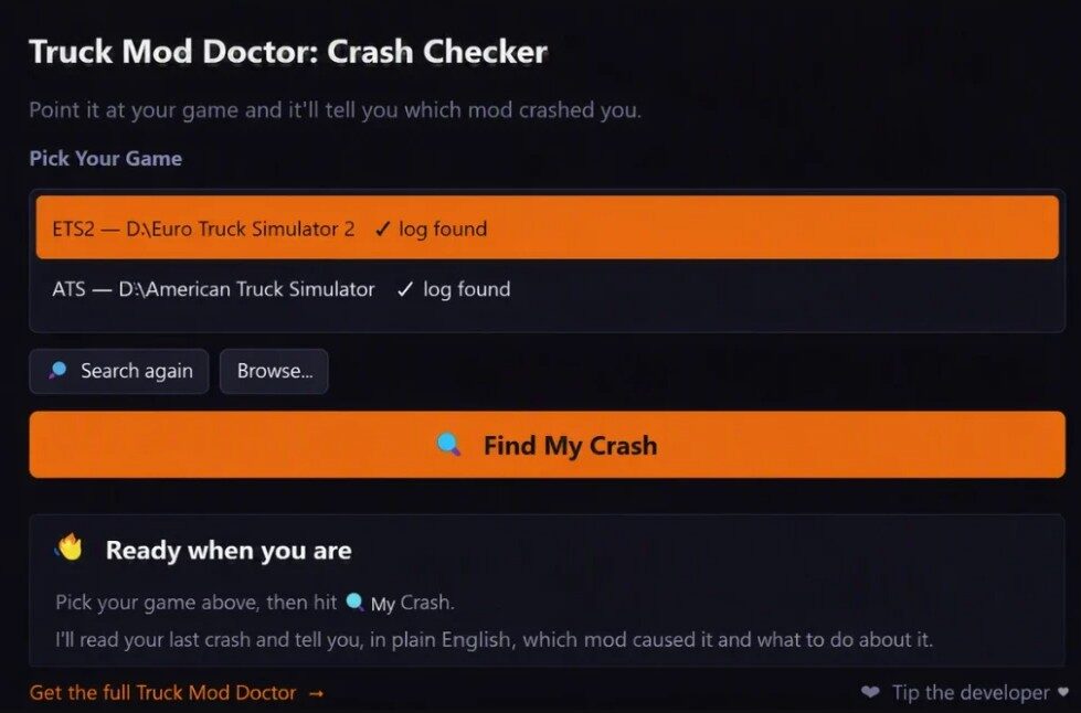 ETS2 & ATS Truck Crash Doctor v1.0