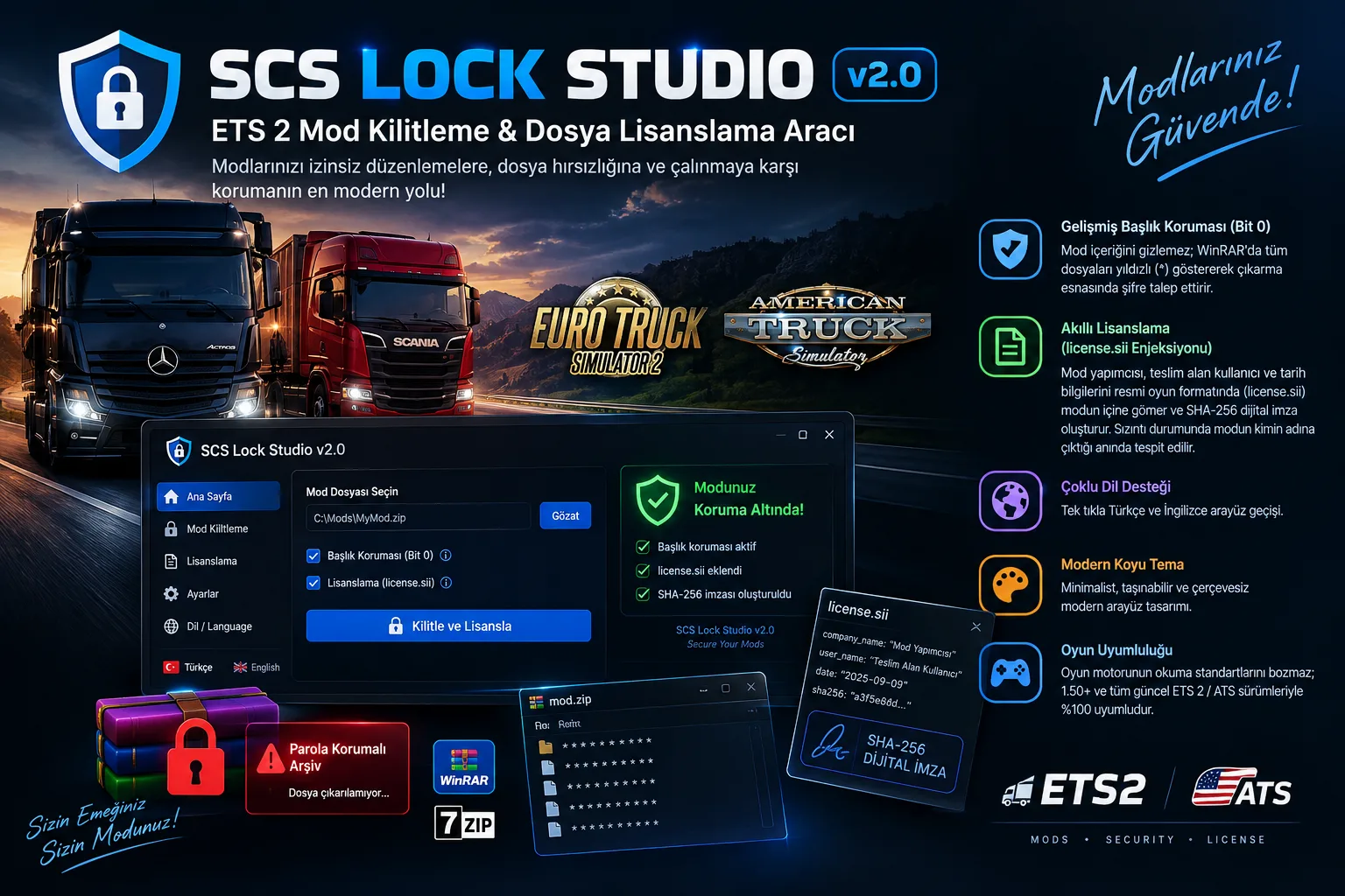SCS LOCK STUDIO — ETS2 & ATS Mod Protector