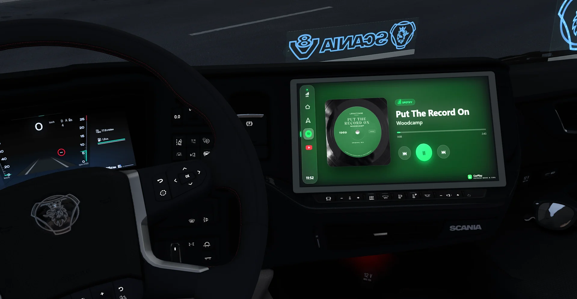 CarPlay Mod ¡NEW UPDATE 1.2.2✅! – GPS, Spotify, YouTube & Phone Control | ETS2 + ATS 1.60
