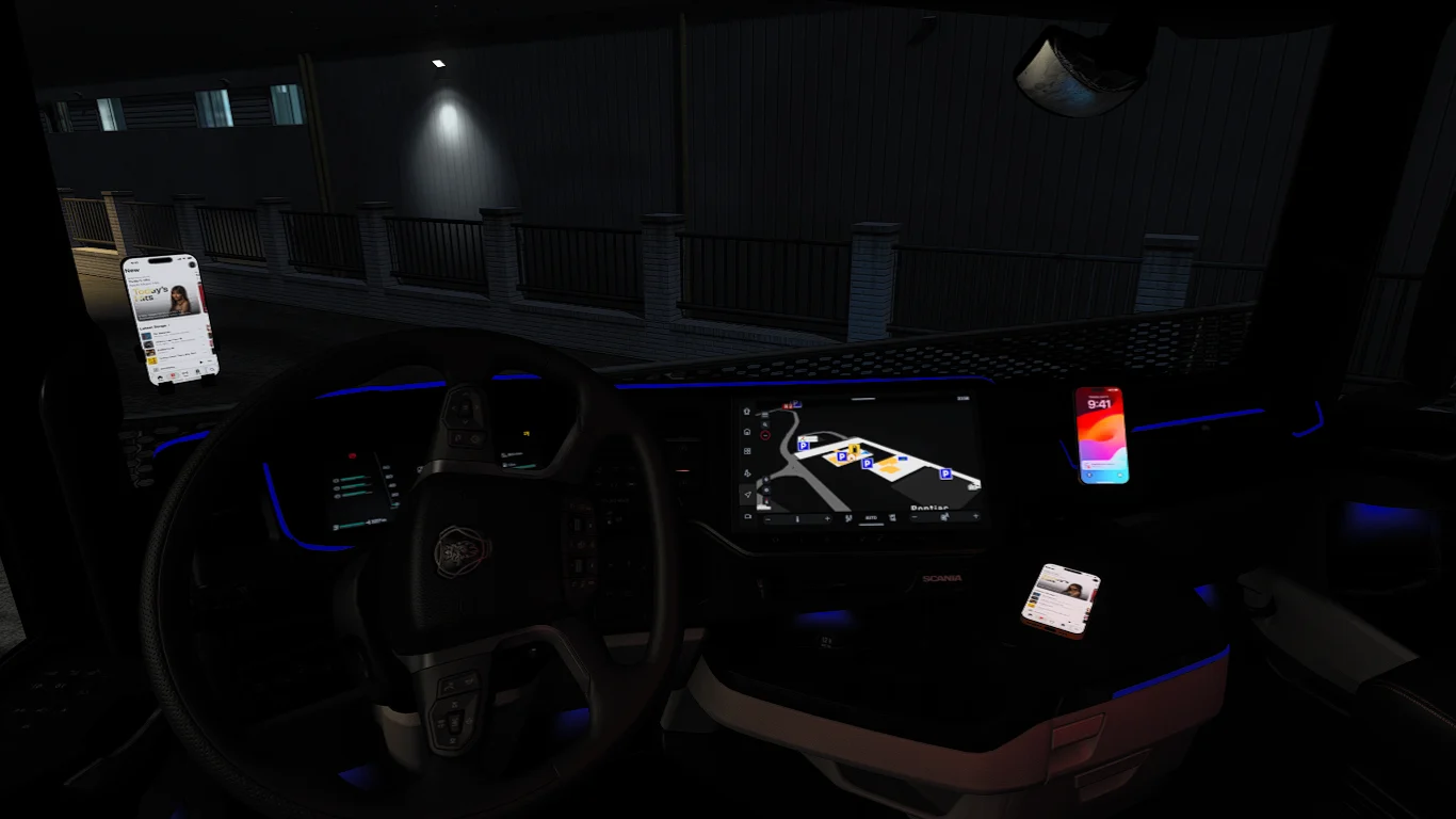 Phones for all trucks lit screens update