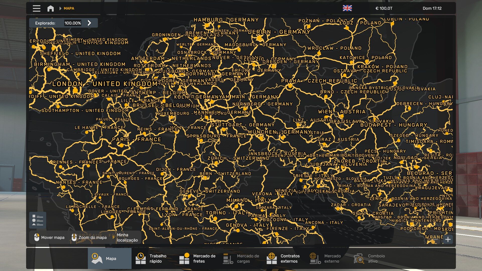 ETS2 MAP 100% DISCOVERED BY RODONITCHO MODS 1.61 29 07 2026