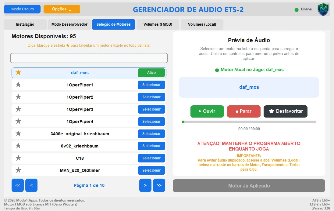 ETS-2/ATS AUDIO MANAGER v3.9