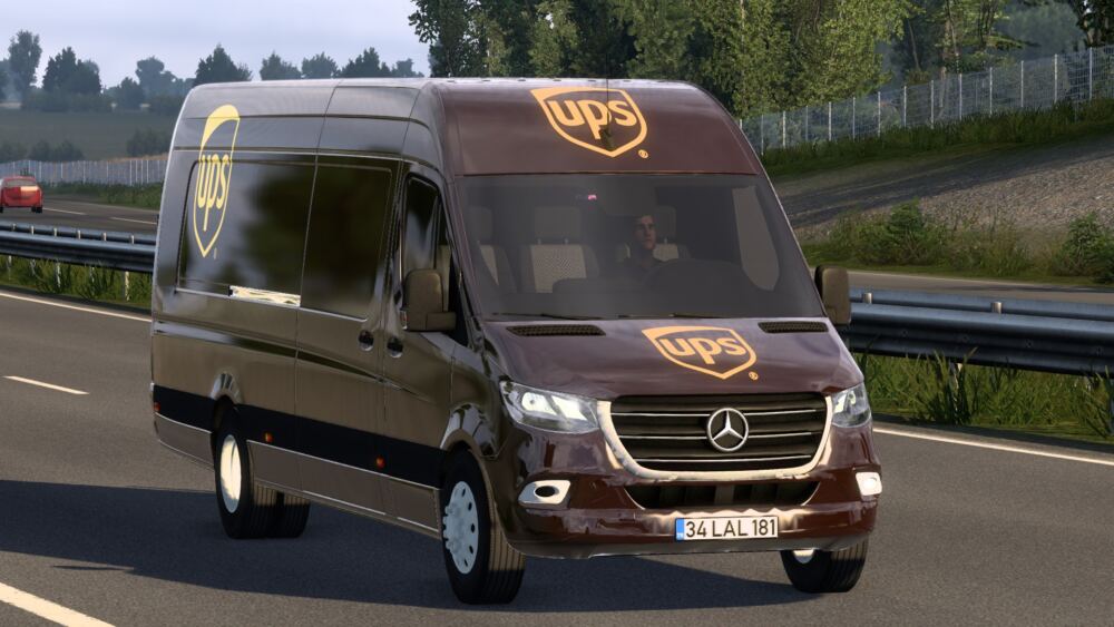UPS MERCEDES-BENZ SPRINTER TRZPRO ETS2 BY RODONITCHO MODS 1.0 1.54 23 04 2025