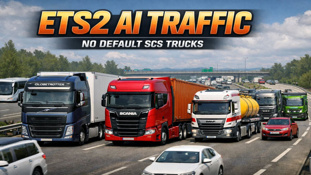 ETS2 AI Traffic No Default SCS Trucks V1.0