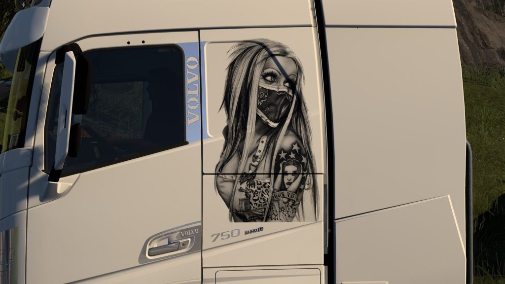 WOMAN WITH A MASK VOLVO FH5 BY RODONITCHO MODS 1.0 1.55 1.56 31 08 2025 - Görsel 1
