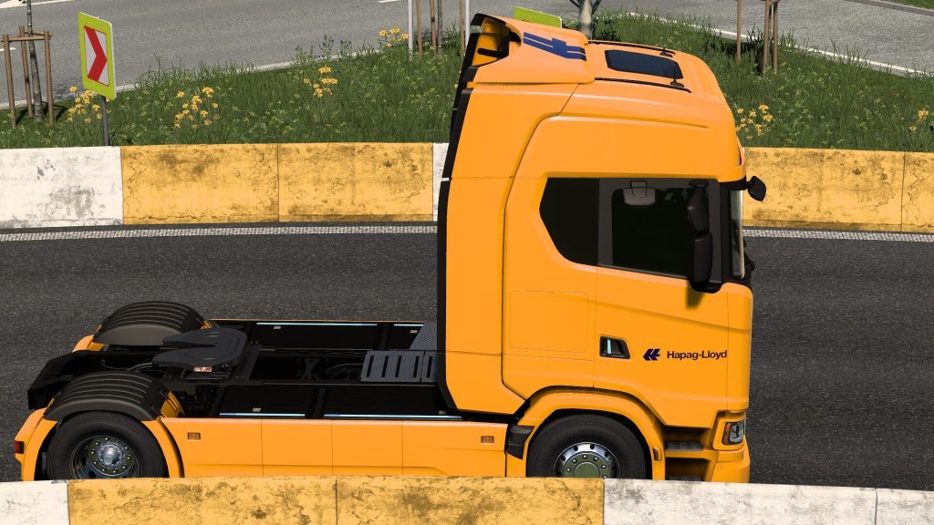 8K HAPAG LLOYD SCANIA S BEV BY RODONITCHO MODS 2.0 1.40 1.60 01 07 2026 - Görsel 2