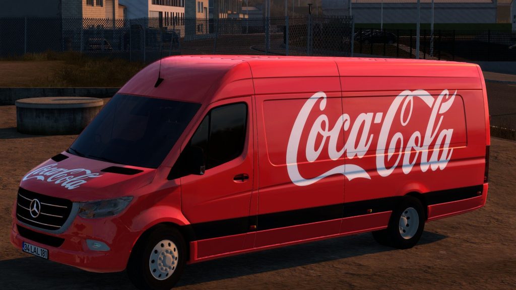 COCA-COLA MERCEDES-BENZ SPRINTER TRZPRO BY RODONITCHO MODS 1.40 1.61 13 07 2026 - Görsel 1