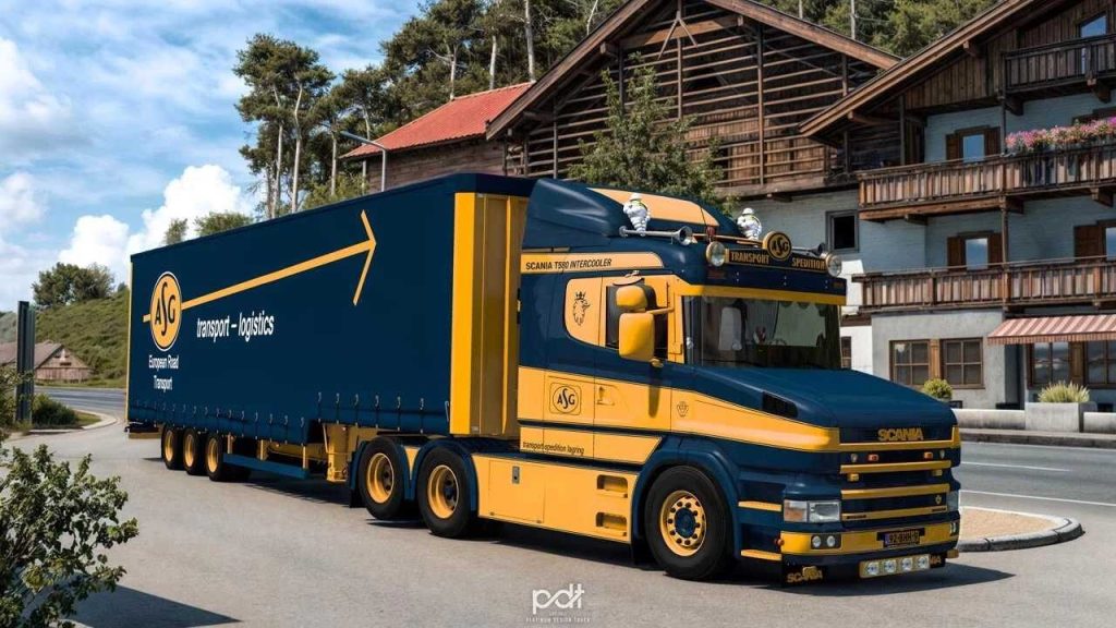 Scania T580 ASG Transport + Pacton Trailer v7.0 [1.60]