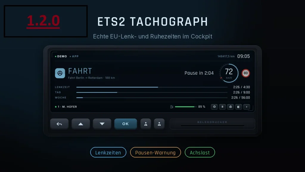 Tachograph 1.2.0 Update!