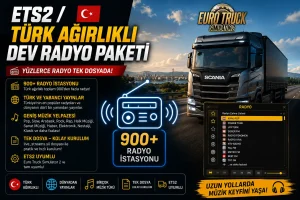 🚛 ETS2 Turkish-Focused Mega Radio Pack (900+ Radio Stations) 🚛