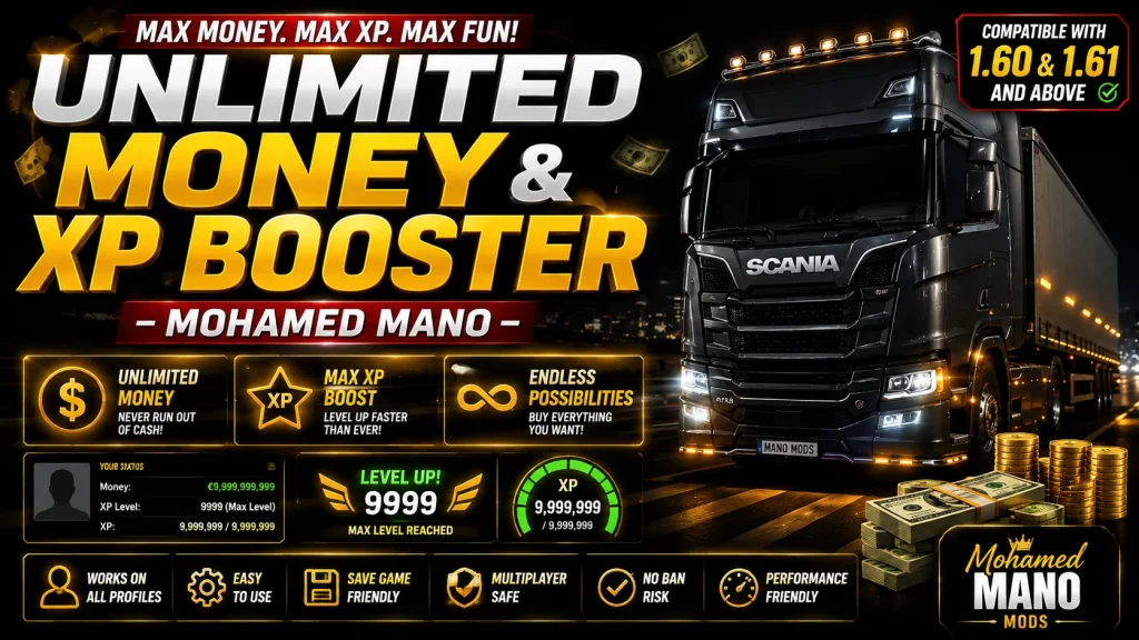 Unlimited Money & XP Booster – Mohamed Mano