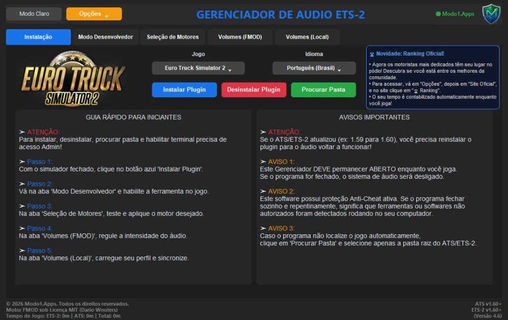 ETS-2/ATS AUDIO MANAGER v4.8