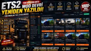 ETS2 MOD MANAGER Easy and quick mod installation with a single click. v02