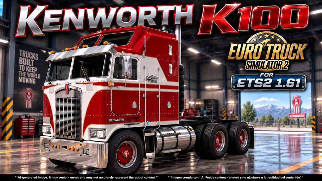 KENWORTH K100 v8.0 ETS2 1.60-1.61.x