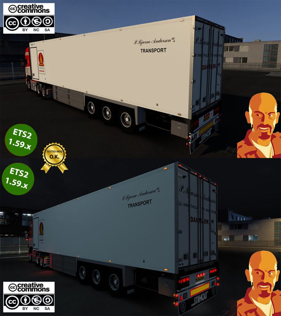 P. BJARNE ANDERSEN LAMBERET TRAILER v2.0 ETS2 1.58-1.59.x - Görsel 1
