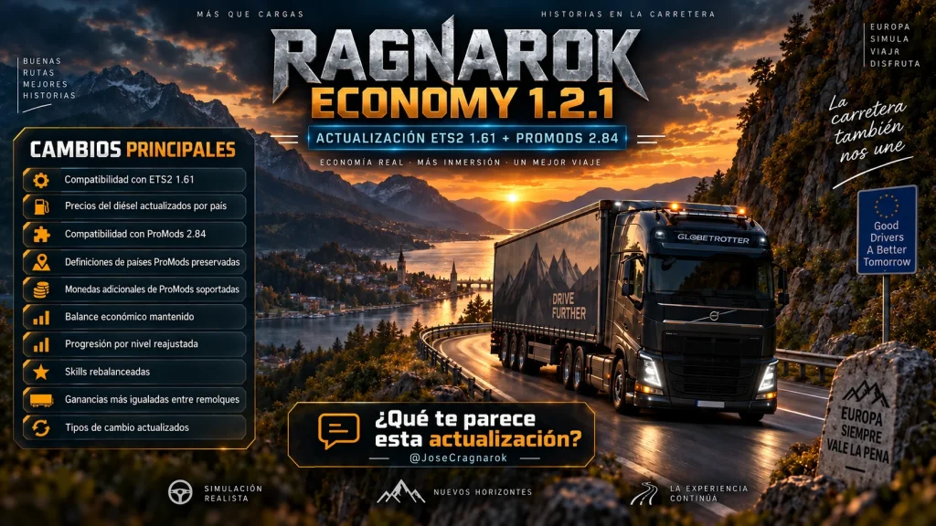 RAGNAROK Economy v1.2.1 – ETS2 1.61 + ProMods 2.84
