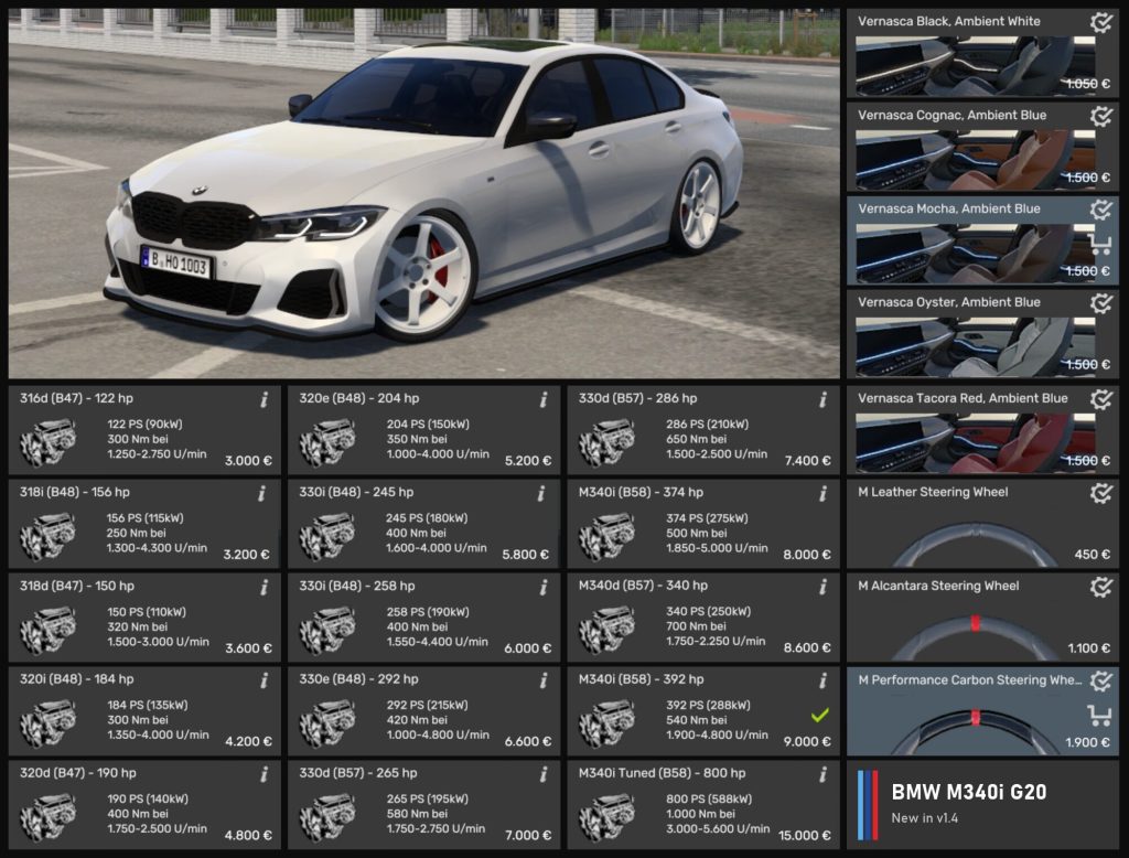 BMW M340i xDrive (G20) 1.61x v1.4.1 (Hotfix) - Görsel 1