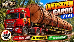 Oversized Cargo Mod for ETS2 v. 1.61 – Baobab Trunk