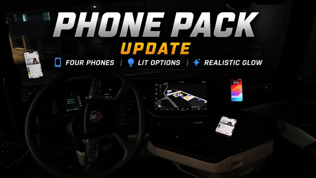 Phones for all trucks with lit screens