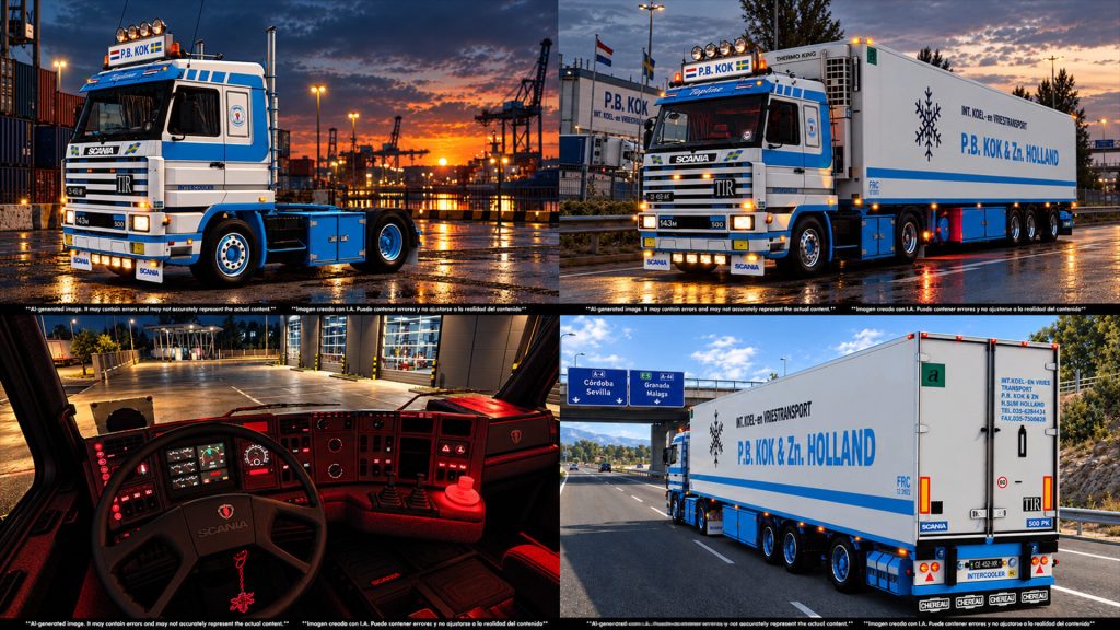 SCANIA 143M V8 500 P.B. KOK v2.0 ETS2 1.60-1.61.x - Görsel 1