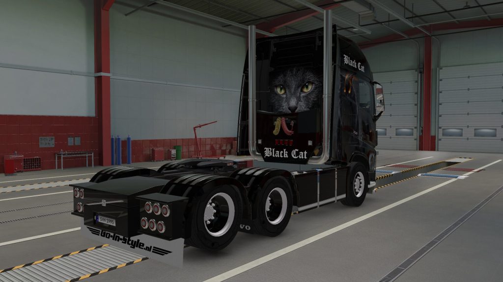 Volvo FH4 Black Cat Skin - Görsel 2
